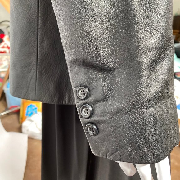Black Genuine Leather Jacket by Ferrar - sz Med - Picture 12 of 16